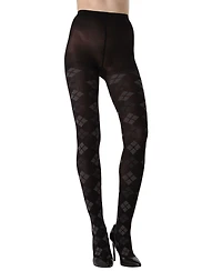 MeMoi Women's Argyle Pattern Opaque Tights