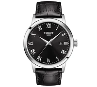 Tissot Men's Swiss Classic Dream Black Leather Strap Watch 42mm