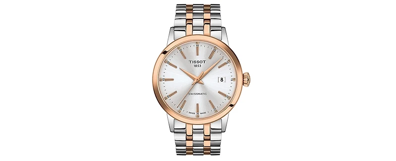 Tissot Men's Swiss Automatic Classic Dream Two-Tone Stainless Steel Bracelet Watch 42mm