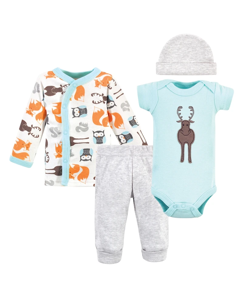 Hudson Baby Baby Boys Hudson Unisex Preemie Layette Set 4-Piece