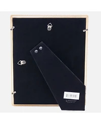 High Quality Polished Cast Metal Picture Frame - Beaded Design with Mat, 8" x 10"