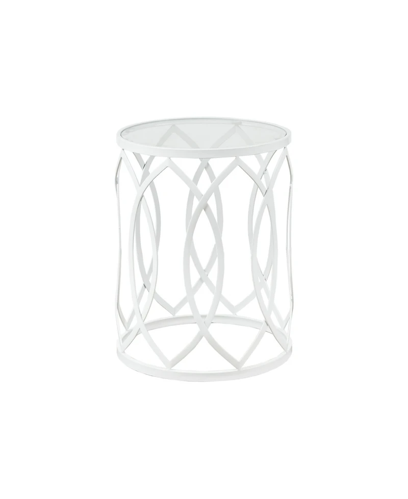 Madison Park Arlo Metal Eyelet Accent Table