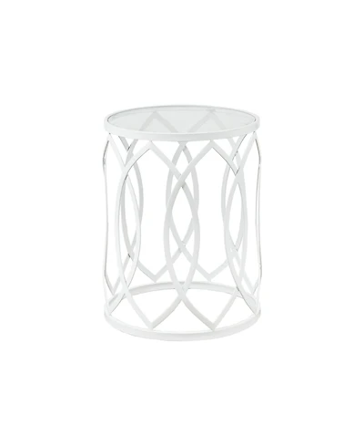 Madison Park Arlo Metal Eyelet Accent Table