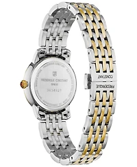 Frederique Constant Women's Swiss Slimline Diamond (1/20 ct. t.w.) Two-Tone Stainless Steel Bracelet Watch 30mm
