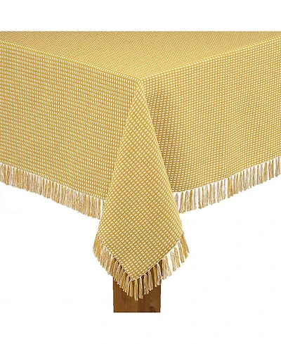 Lintex Homespun Gold 100% Cotton Tablecloth 52"X70"
