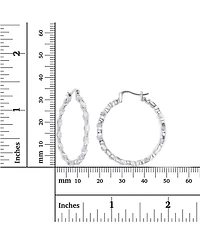 Macy's Cubic Zirconia 14k Rose Gold Marquise Cut Hoop Earrings (Also Over Silver or Silver)