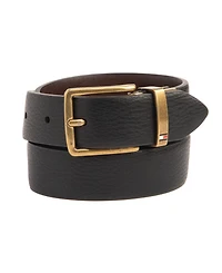 Tommy Hilfiger Big Boys Navy Blue and Brown Reversible Stretch Belt