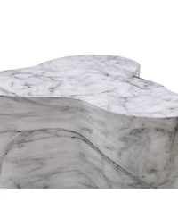 Slab Marble Short Side Table