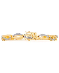 Diamond Accent Infinity Bracelet in Gold-Plate