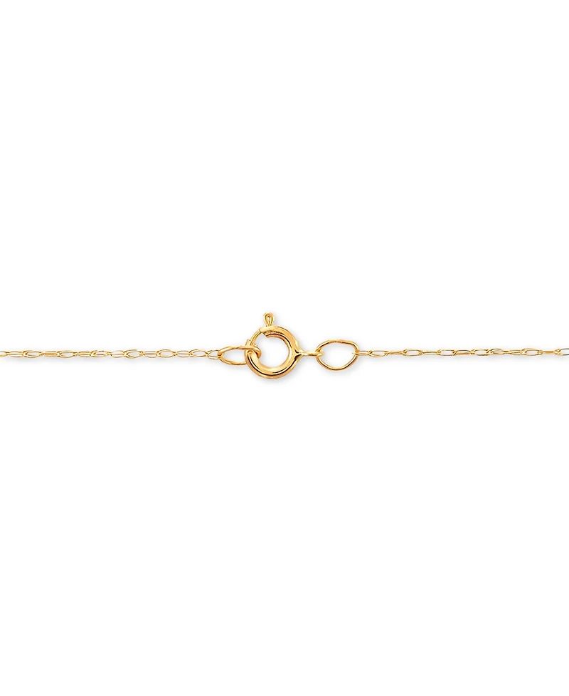 Cubic Zirconia Cross 18" Pendant Necklace in 14k Gold