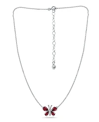 Giani Bernini Lab Grown Ruby Butterfly Necklace