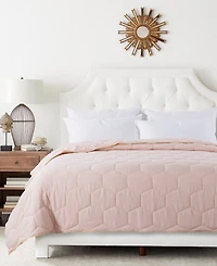 St. James Home Honeycomb Down Alternative Contrast Trim Blanket