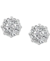 Effy Diamond Octagon Stud Earrings (1-1/10 ct. t.w.) in 14k White Gold