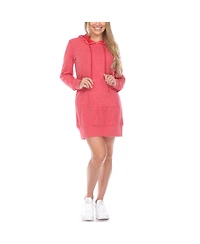 White Mark Women's Hoodie Sweatshirt Dress