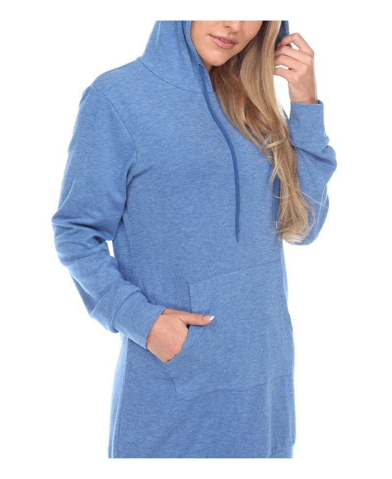 White Mark Women's Hoodie Sweatshirt Dress