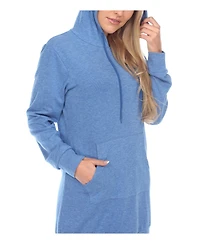 White Mark Women's Hoodie Sweatshirt Dress