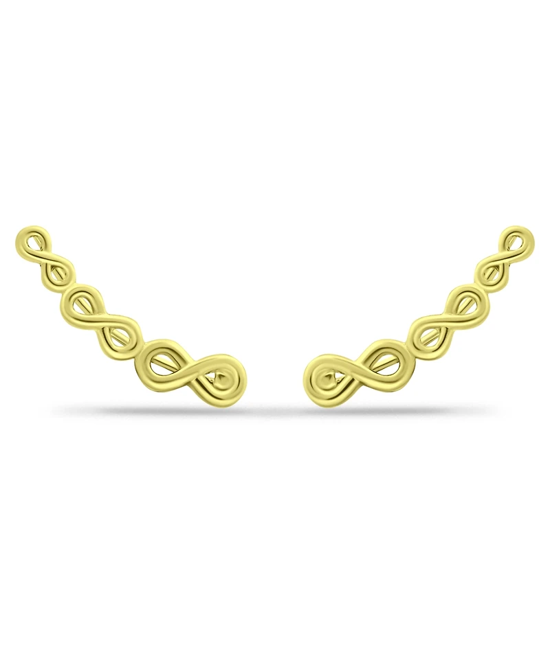 Giani Bernini Infinity Ear Crawler Earrings 18k Gold Over Sterling Silver or
