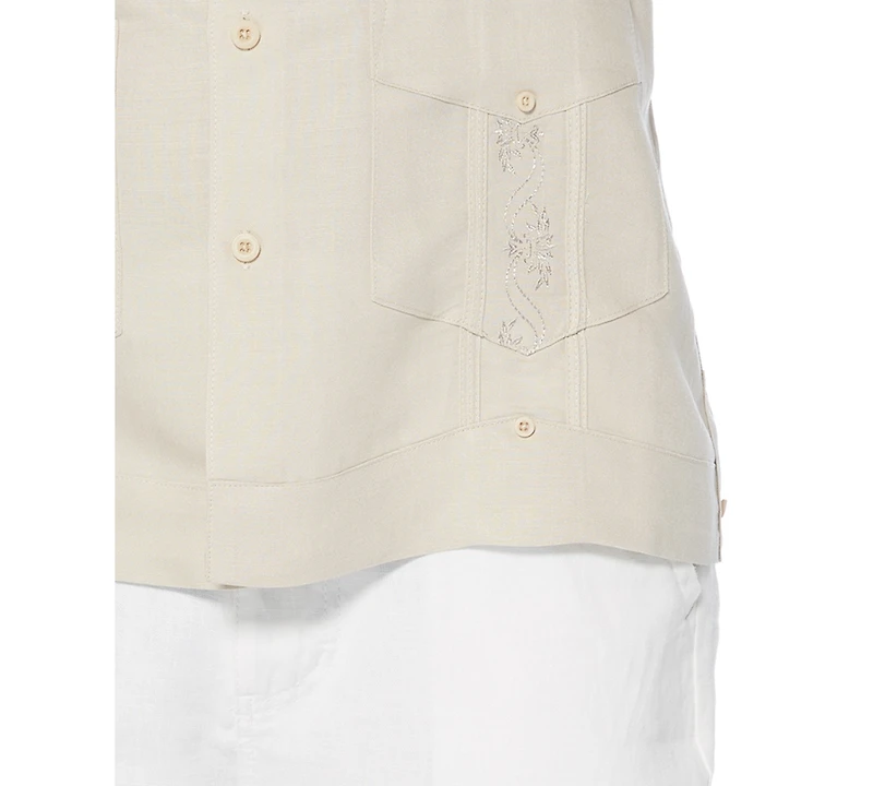 Cubavera Short-Sleeve Embroidered Guayabera Shirt