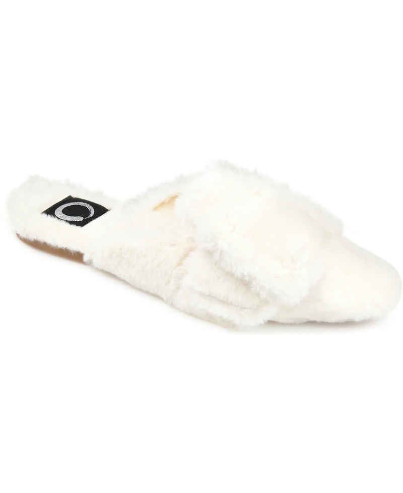 Journee Collection Women's Faux Fur Eara Slipper
