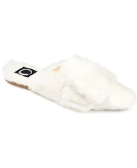 Journee Collection Women's Faux Fur Eara Slipper