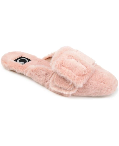 Journee Collection Women's Faux Fur Eara Slipper