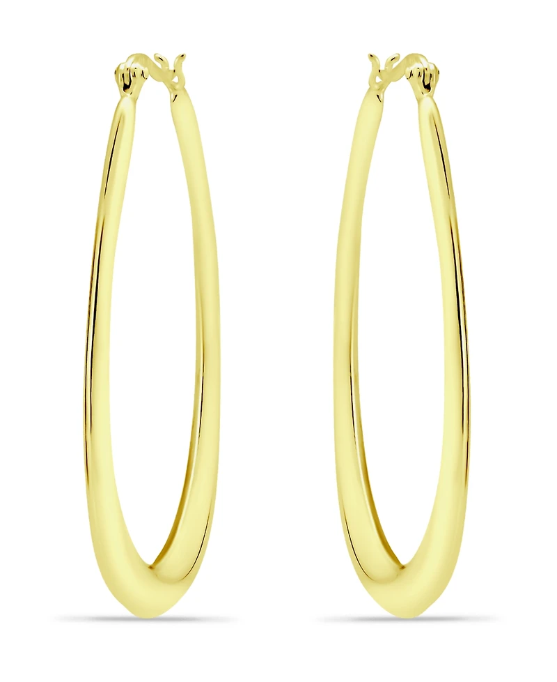 Giani Bernini Large Sterling Silver Graduated Drop Hoops, 1.75"