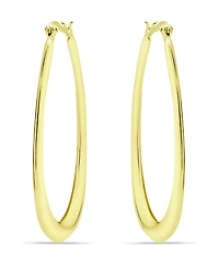 Giani Bernini Large Sterling Silver Graduated Drop Hoops, 1.75"