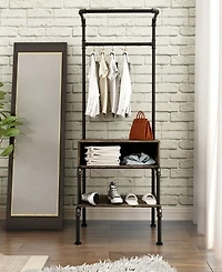 Furniture of America Lille Open Shelf Clothes Rack