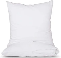 Circles Home European Size 100% Cotton Breathable Pillow Protector with Zipper – White (2 Pack)