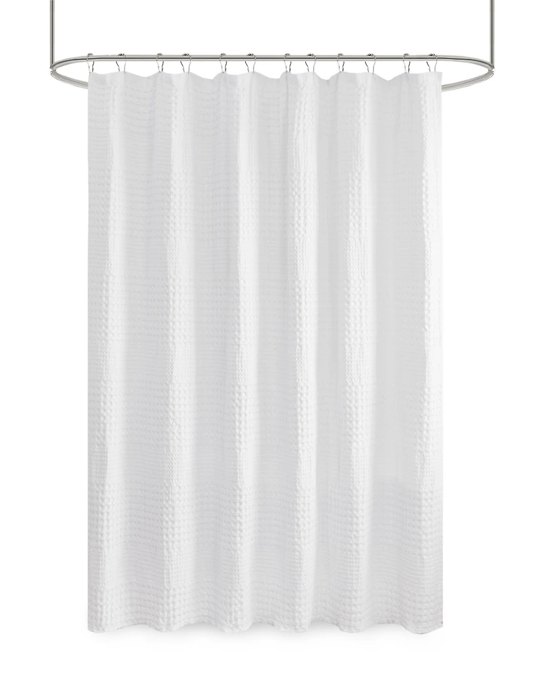 Madison Park Arlo Waffle Shower Curtain, 72" x 72"