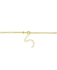 And Now This Triple Row Chain 16+2in Necklace with Disc Drops in Gold Plate or Two Tone Silver Plate