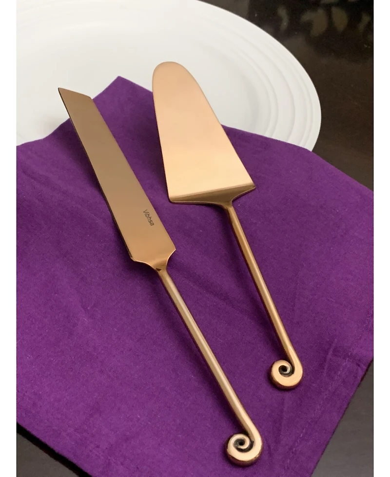 Vibhsa Cake Knife and Server 2 Piece Dessert Set