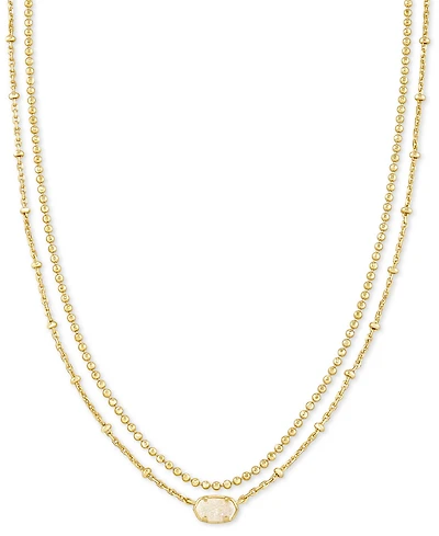 Kendra Scott Gold-Tone Emilie Two-Row Strand Necklace, 15-1/2" + 3" extender
