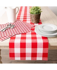 Design Imports Reversible Gingham - Buffalo Check Table Runner, 14" x 108"