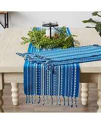 Design Imports Stripe with Fringe Placemat, Set of 6