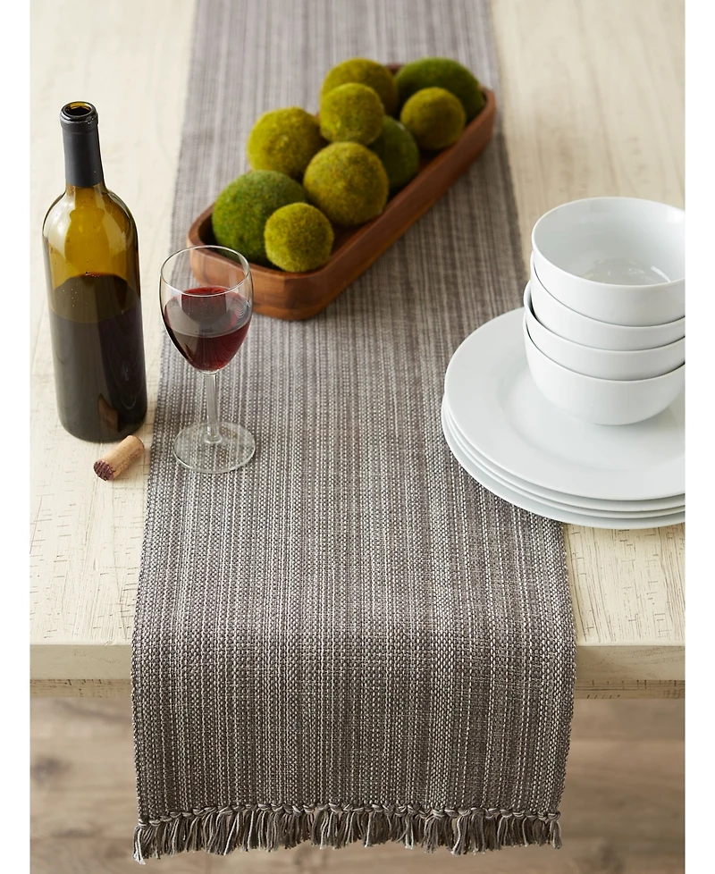 Design Imports Variegated Fringe Table Runner