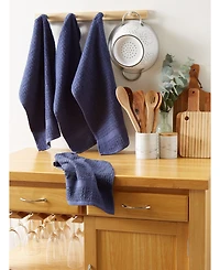 Design Imports Solid Waffle Terry Dishtowel, Set of 4