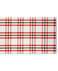 Design Imports Kitchen and Table Top Jolly Tree Collection Table Runner, Nutcracker Plaid, 14" x 108"