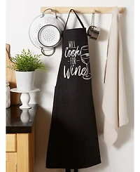 Design Imports Chef Printed Apron, Cook for Wine, 1 Piece