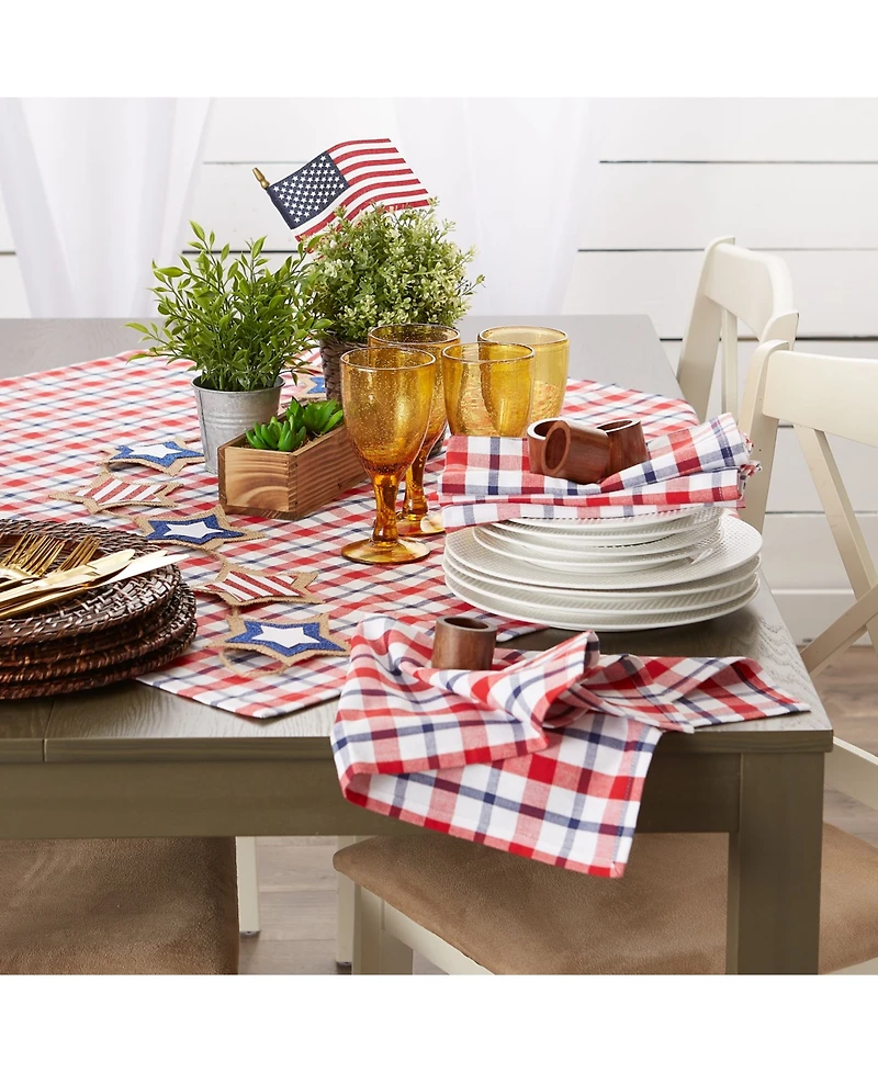 Design Imports American Plaid Kitchen Textiles, 70" Round, American Plaid, 1 Piece