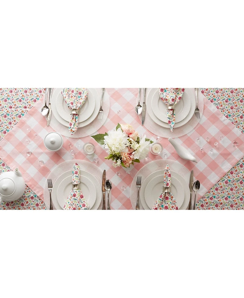 Design Imports Buffalo Check Table Topper, 40" x 40"