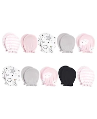 Hudson Baby Baby Girls Hudson Cotton Scratch Mittens, Enchanted Forest, 0-6 Months