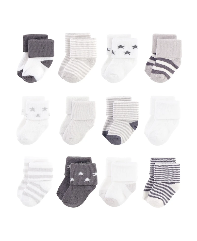 Touched by Nature Baby Boys Unisex 12Pk Natural Terry Socks