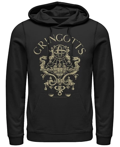 Men's Harry Potter Sorcerer's Stone Gringotts Logo Fleece Hoodie