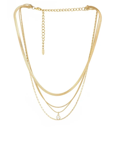 Ettika Multi-Chain Layered Gold Plated Necklace