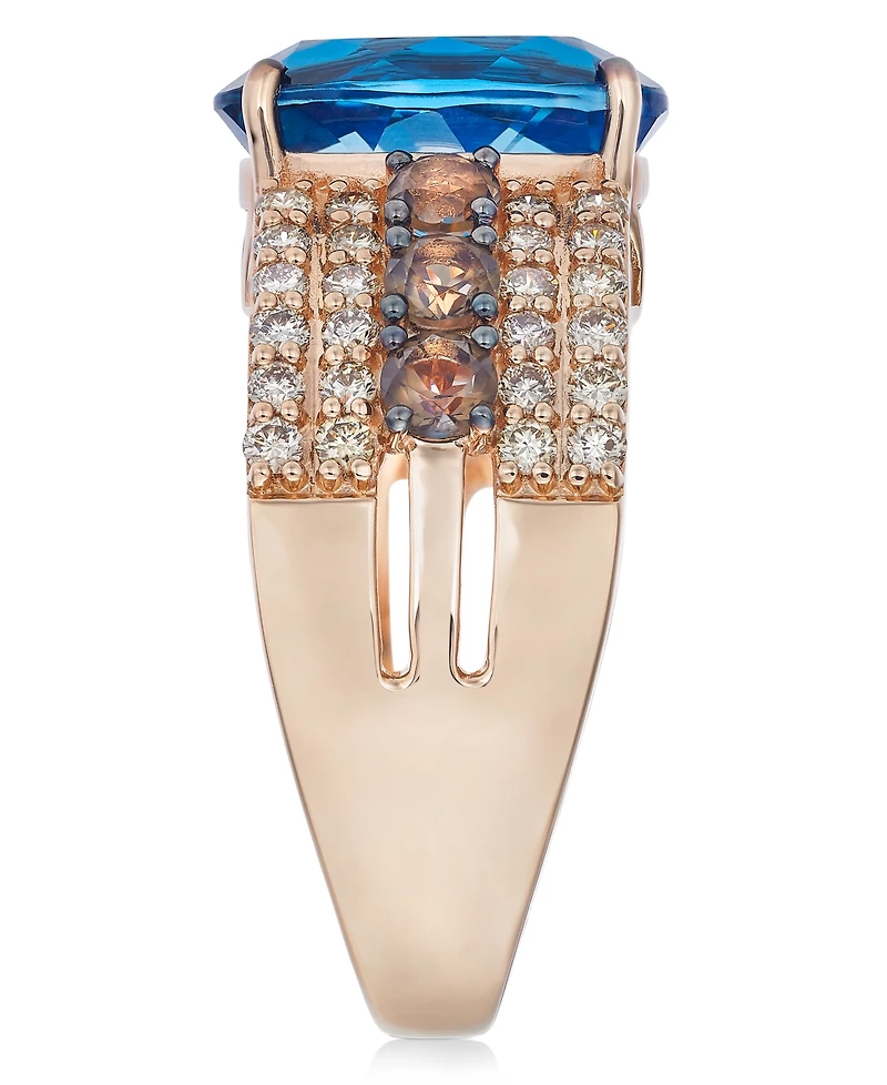 Le Vian Multi-Gemstone (4-1/4 ct. t.w.) & Diamond (5/8 ct. t.w.) Ring in 14k Rose Gold