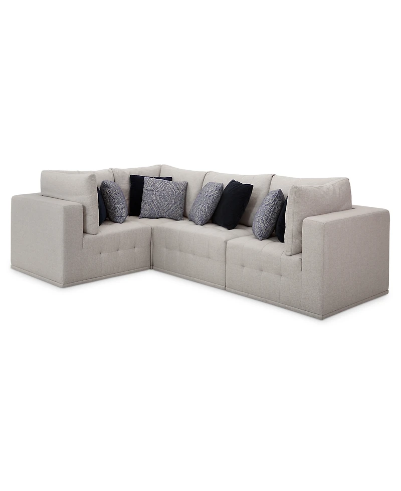 Closeout! Modern 4-Pc. Fabric Modular Sectional