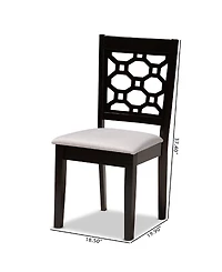 Peter Modern and Contemporary Fabric Upholstered 4 Piece Dining Chair Set
