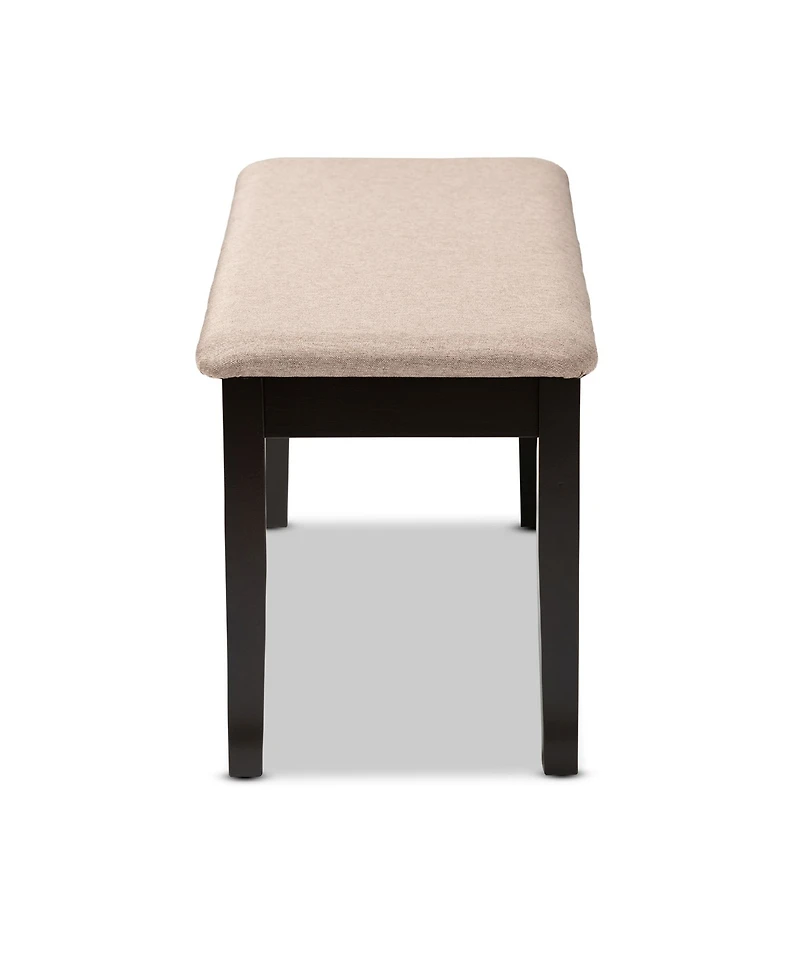 Teresa Modern and Contemporary Transitional Fabric Upholstered Dining Bench