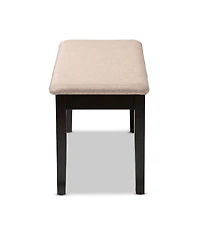 Teresa Modern and Contemporary Transitional Fabric Upholstered Dining Bench